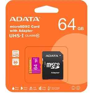 کارت حافظه میکرو اس دی ای دیتا UHS-I R80 W25 64GB 80 mbps
