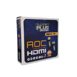 کابل HDMI کی نت پلاس V2.0-4K مدل KP-CHAOC300 طول 30 متر (فیبر نوری)