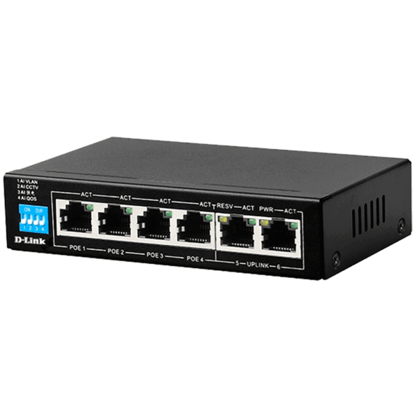 سوییچ 4 پورت DLINK DES F1006 POE