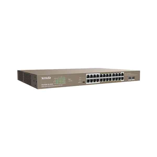 سوییچ 26 پورت مدل teg 1126p-24-410w برند tenda