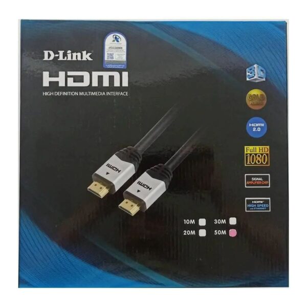 کابل HDMI طول 50 متر برند D-Link