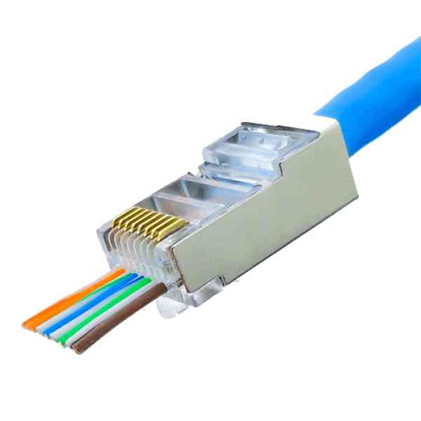 سوکت شبکه cat6 ته باز SFTP بسته ۱۰۰عددی