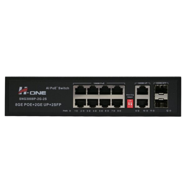 سوییچ 8 پورت POE گیگ اچ وان مدل H1 Switch SNG3008P-2G-2S