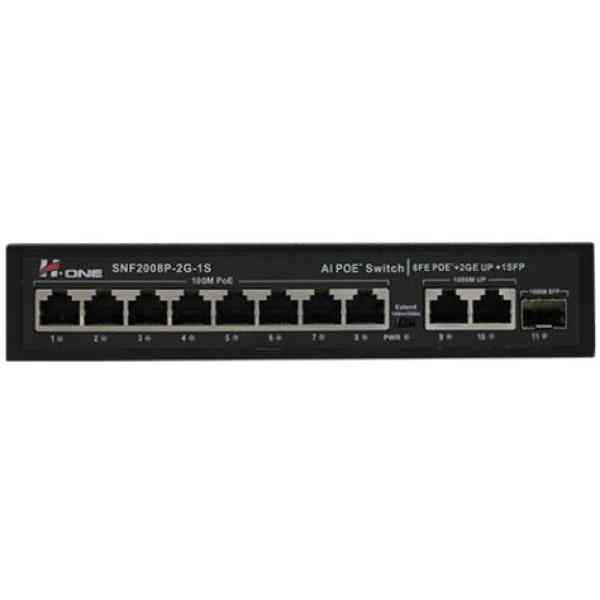 سوییچ 8 پورت اچ وان POE مدل H1 Switch SNF2008P-2G-1S