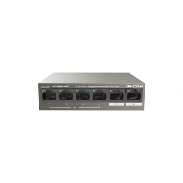 سوئیچ شبکه آی پی کام مدل IP-COM G2206P-4-63W