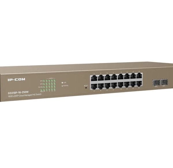 سوییچ شبکه 16 پورت آی‌پی‌کام مدل G3318P-16-250W