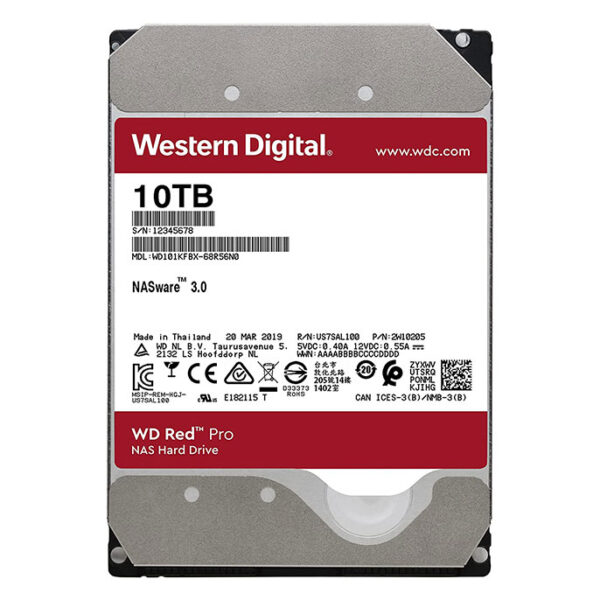هارد دیسک اینترنال ظرفیت 10TB وسترن دیجیتال قرمز گارانتی اصلی