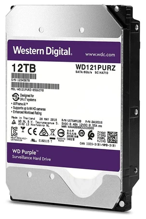 هارد دیسک اینترنال ظرفیت 12TB وسترن دیجیتال بنفش گارانتی اصلی