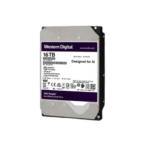 هارد دیسک اینترنال ظرفیت 16TB وسترن دیجیتال بنفش گارانتی اصلی