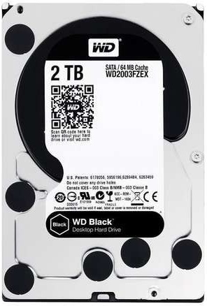 هارد دیسک اینترنال ظرفیت 2TB وسترن دیجیتال مشکی گارانتی شرکتی (ریفر)
