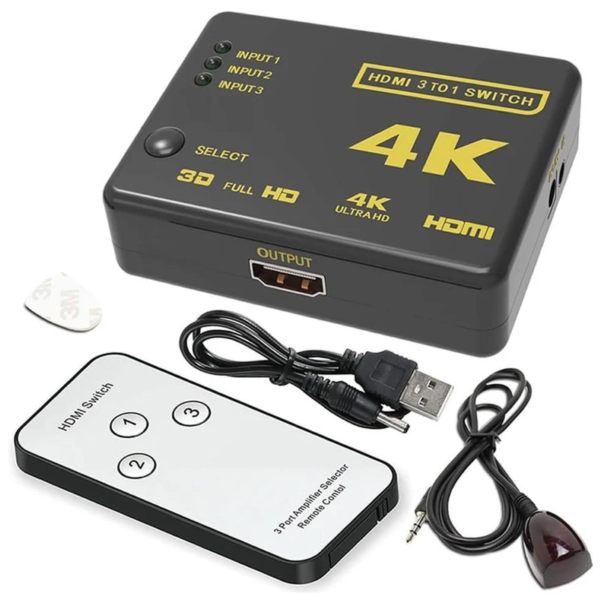 دیتا سوئیچ HDMI خروجی 3 به 1 برند Dtech
