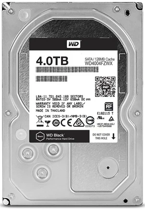 هارد دیسک اینترنال ظرفیت 4TB وسترن دیجیتال مشکی گارانتی شرکتی (ریفر)