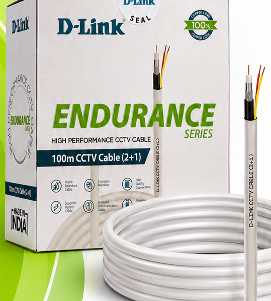 کابل ترکیبی مغزی مس 0.5 حلقه 100 متری برند D-Link