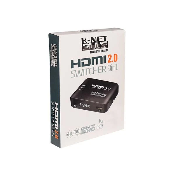 دیتا سوئیچ HDMI خروجی 3 به 1 برند K-NET PLUS