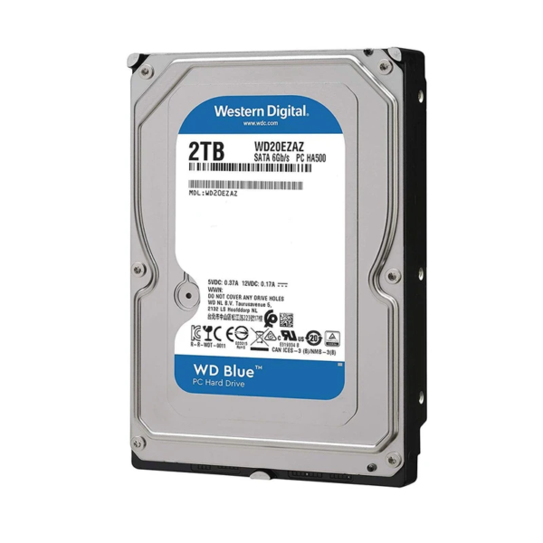 هارد دیسک اینترنال ظرفیت 2TB وسترن دیجیتال آبی گارانتی شرکتی (ریفر)