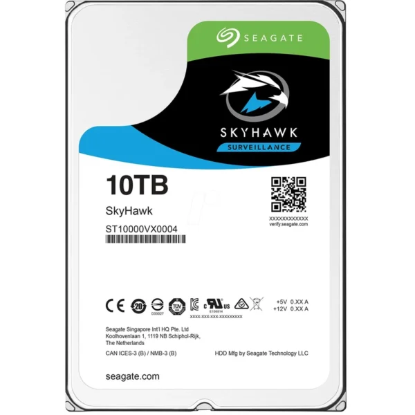 هارد دیسک اینترنال ظرفیت 10TB مدل SKY HAWK برند Seagate گارانتی اصلی