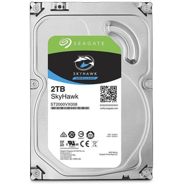 هارد دیسک اینترنال ظرفیت 2TB مدل SKY HAWK برند Seagate گارانتی اصلی