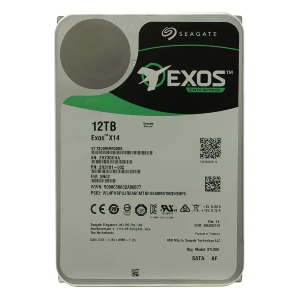 هارد دیسک اینترنال ظرفیت 12TB مدل EXOS برند Seagate گارانتی اصلی