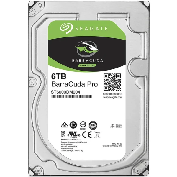 هارد دیسک اینترنال ظرفیت 6TB مدل Barracuda برند Seagate گارانتی اصلی