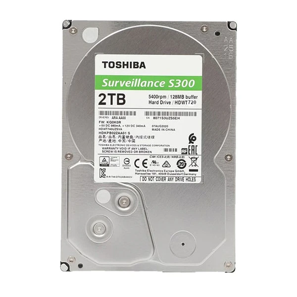 هارد دیسک اینترنال ظرفیت 2TB مدل S300 برند TOSHIBA گارانتی اصلی
