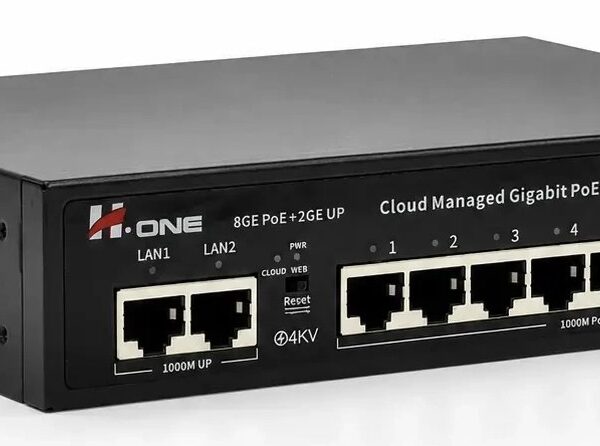 سوئیچ 8 پورت POE مدل SG308P-2G-M برند H.ONE