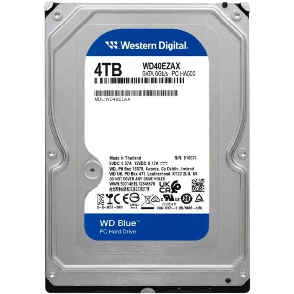 هارد دیسک اینترنال ظرفیت 4TB وسترن دیجیتال آبی گارانتی شرکتی (ریفر)