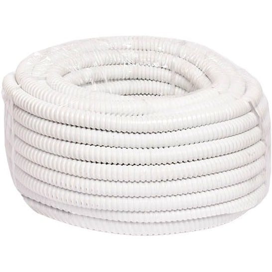 لوله فلکسی فلزی سایز 29 سفید حلقه 25 متری