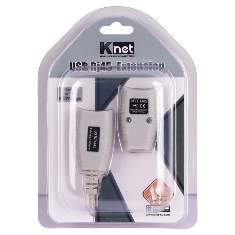 توسعه دهنده USB روی کابل شبکه 45 متر کی نت مدل K-EXUSB045